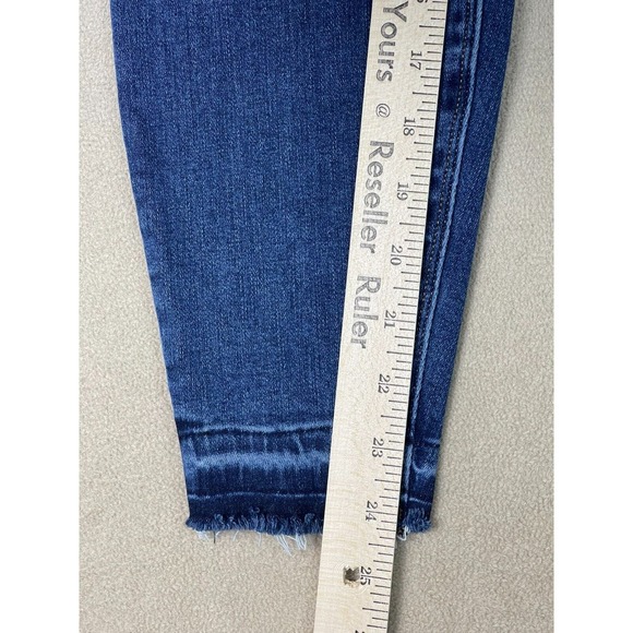 Spanx Jeans Womens Medium Blue Distressed Ankle Skinny Jean Pull On Adult - Picture 6 of 13